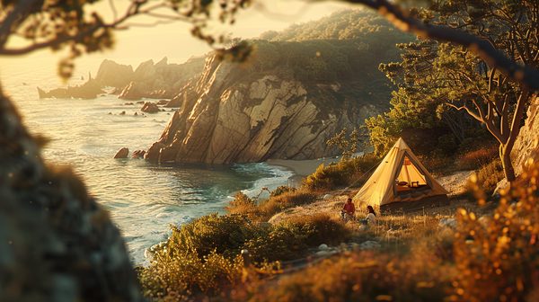 Camping familial en Bretagne au bord de la mer